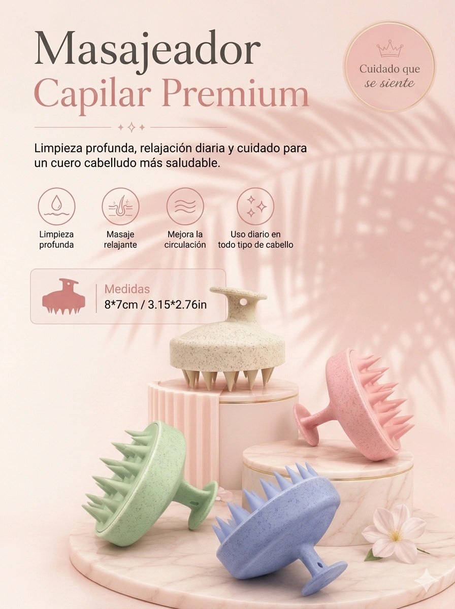 Masajeadores capilares premium de silicona